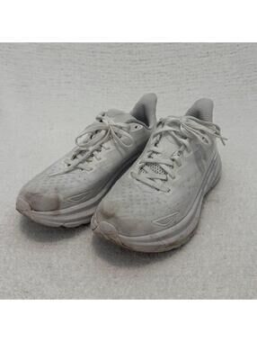 hoka clifton 9 white sneakers womens size 8 us